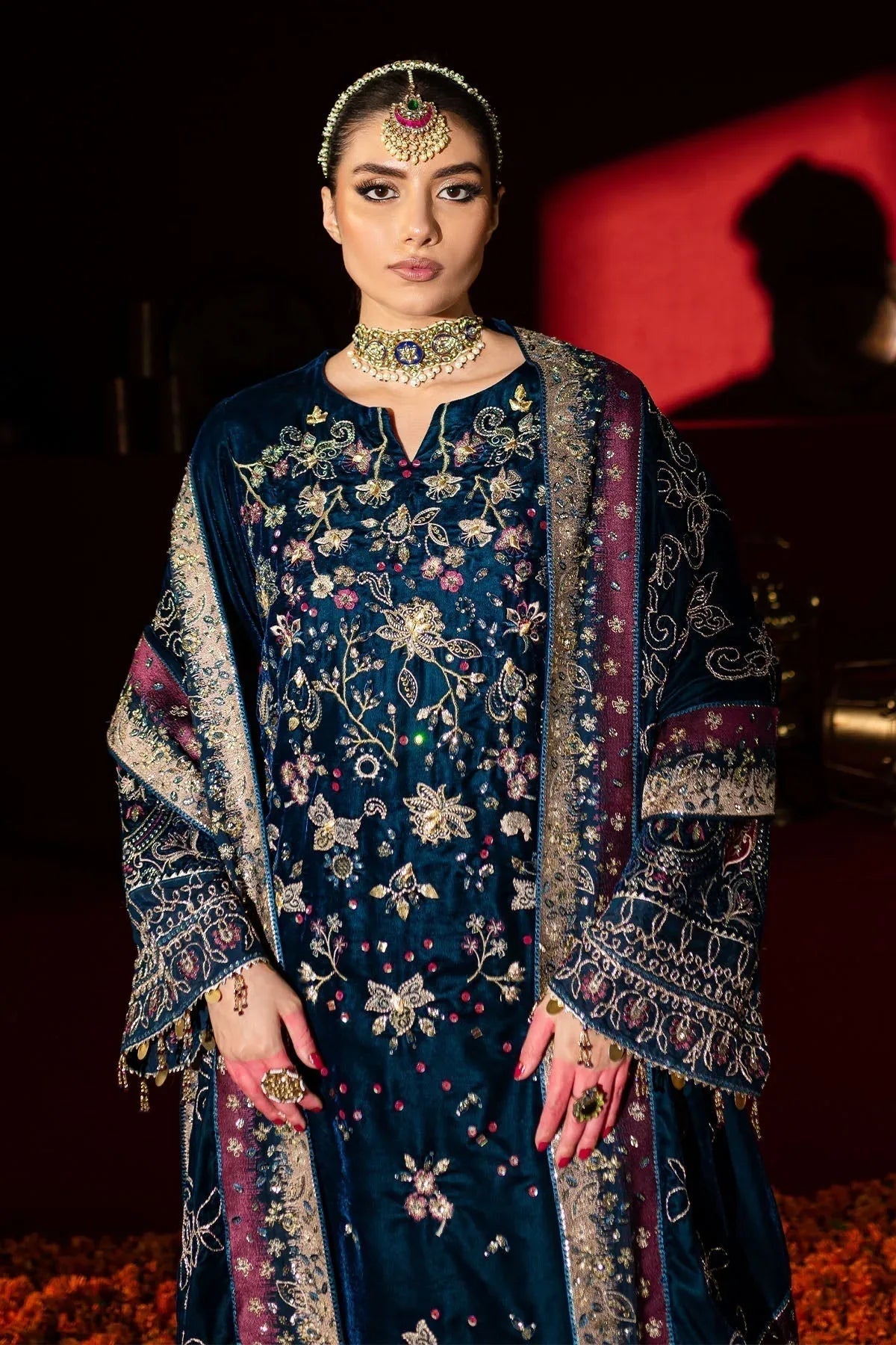 Nureh | Maya Velvet |  NW-90 - Aqsa Fabrics