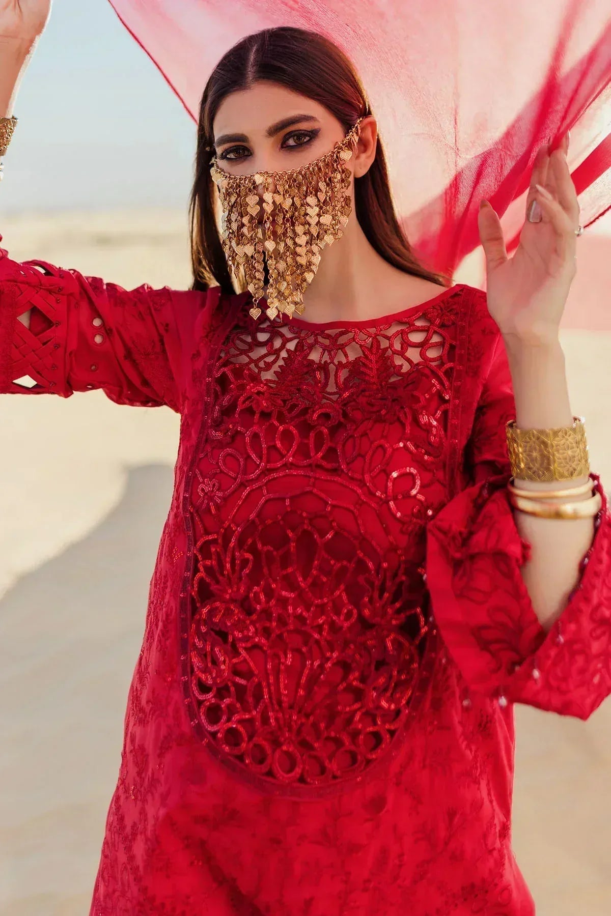 Nureh | Sehra Swiss Voil Lawn | AURORA - NE-79 - Aqsa Fabrics