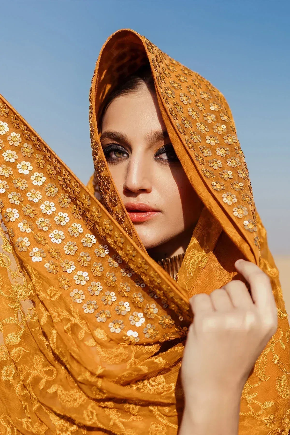 Nureh | Sehra Swiss Voil Lawn | MEEHA - NE-75 - Aqsa Fabrics