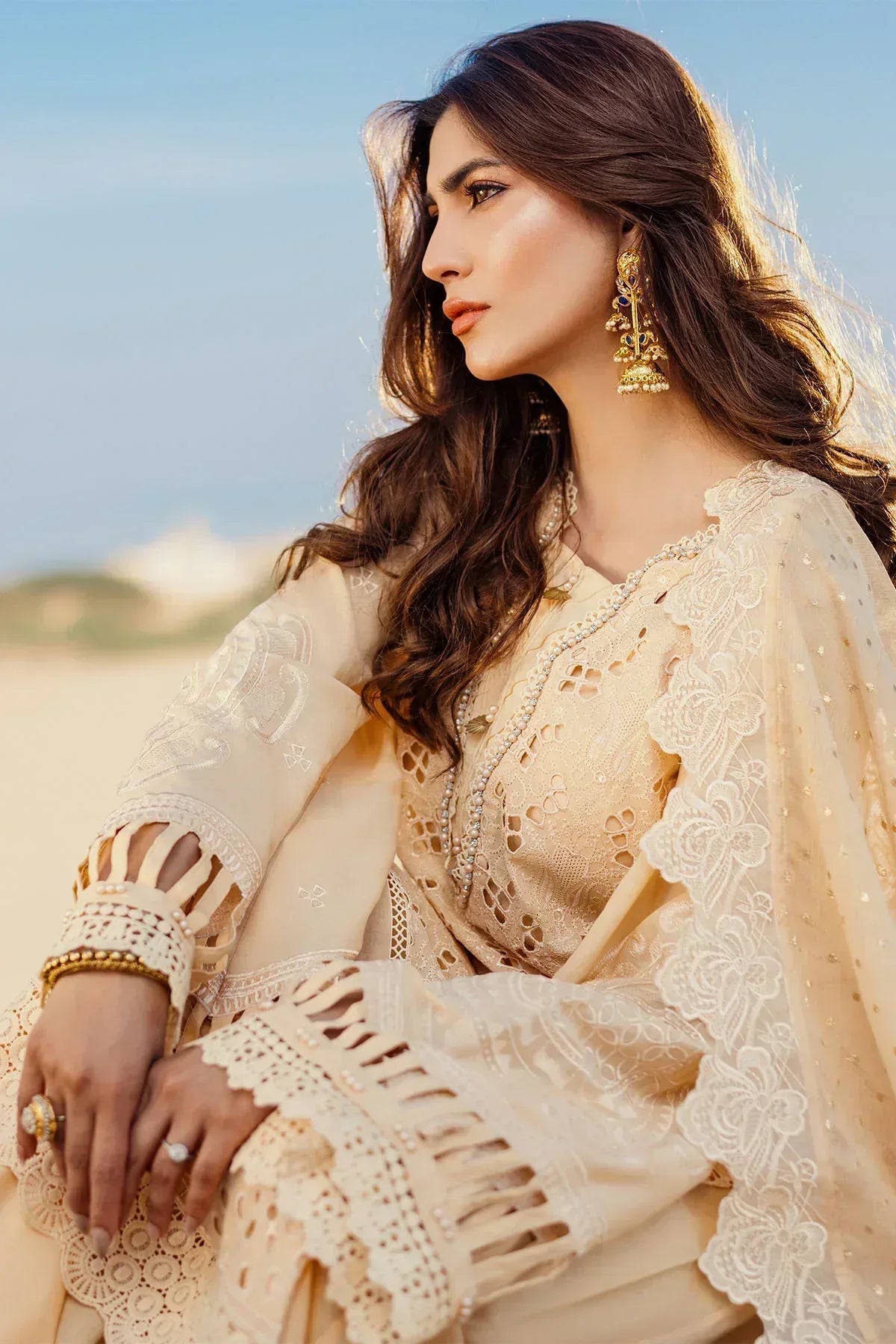 Nureh | Sehra Swiss Voil Lawn | FEROCE - NE-74 - Aqsa Fabrics