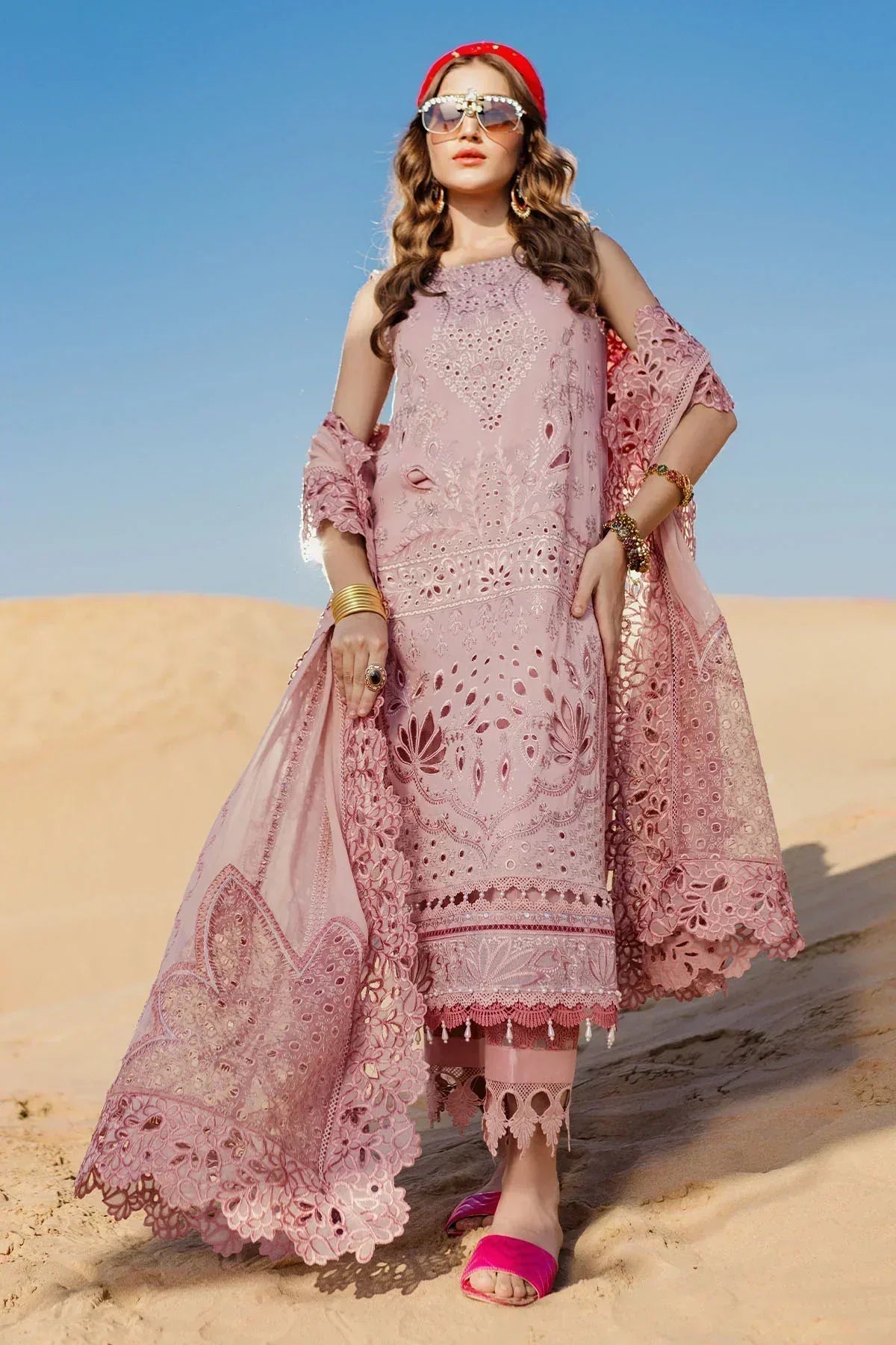 Nureh | Sehra Swiss Voil Lawn | CARNIVAL - NE-73 - Aqsa Fabrics