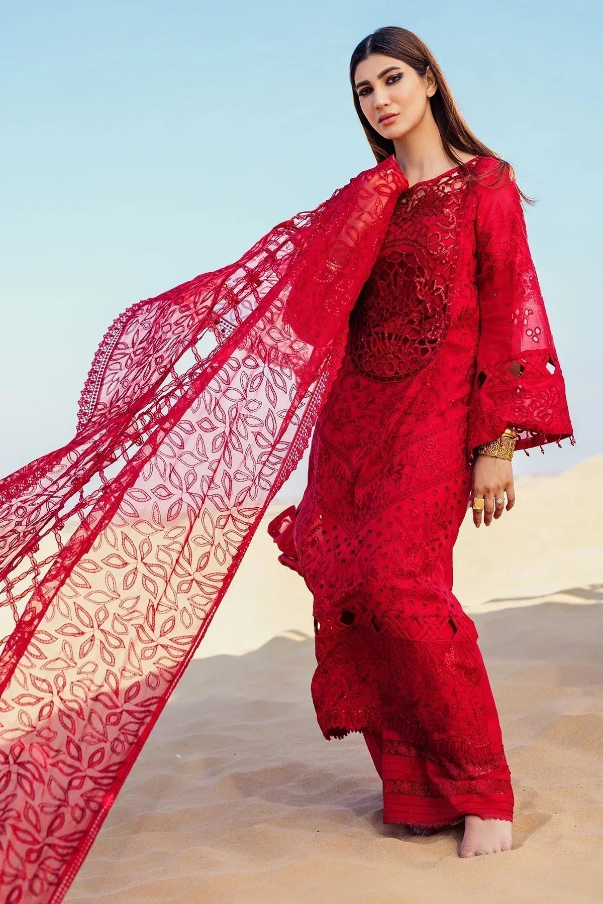 Nureh | Sehra Swiss Voil Lawn | AURORA - NE-79 - Aqsa Fabrics