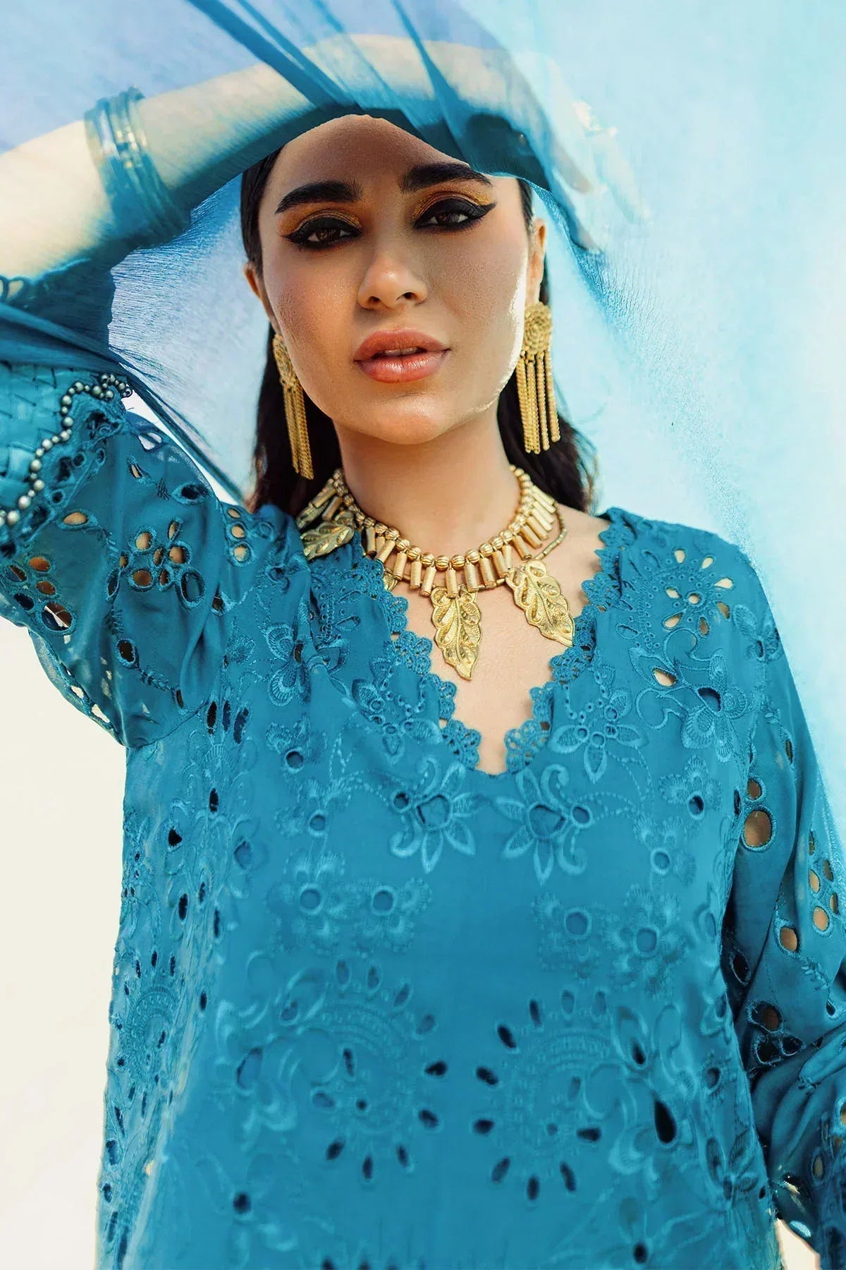 Nureh | Sehra Swiss Voil Lawn | BOSCO - NE-78 - Aqsa Fabrics