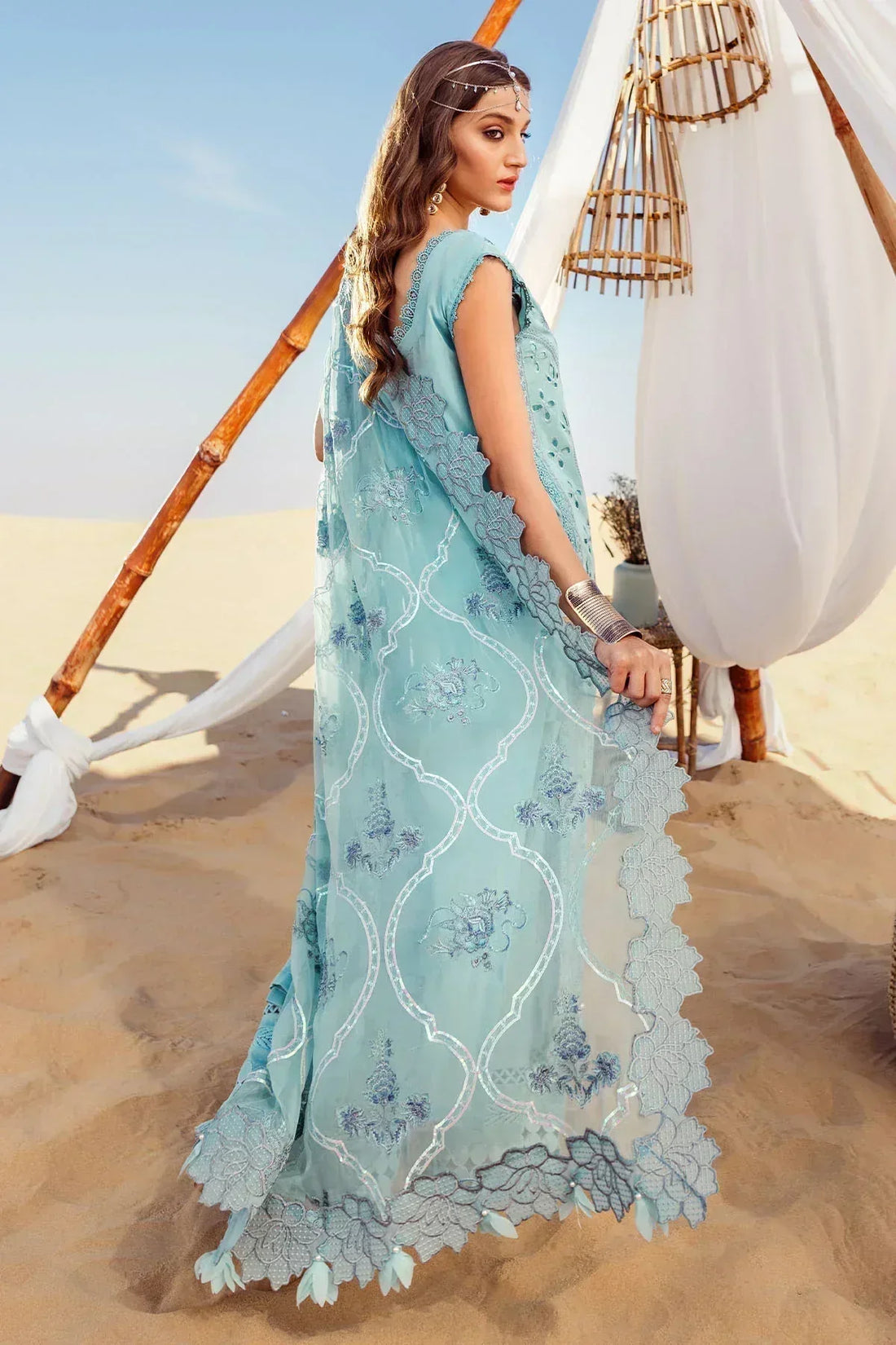 Nureh | Sehra Swiss Voil Lawn | AROOSH - NE-76 - Aqsa Fabrics
