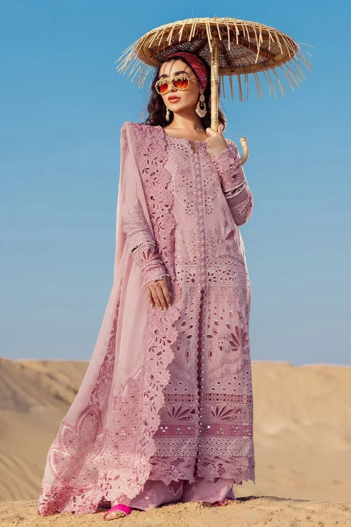 Nureh | Sehra Swiss Voil Lawn | CARNIVAL - NE-73 - Aqsa Fabrics