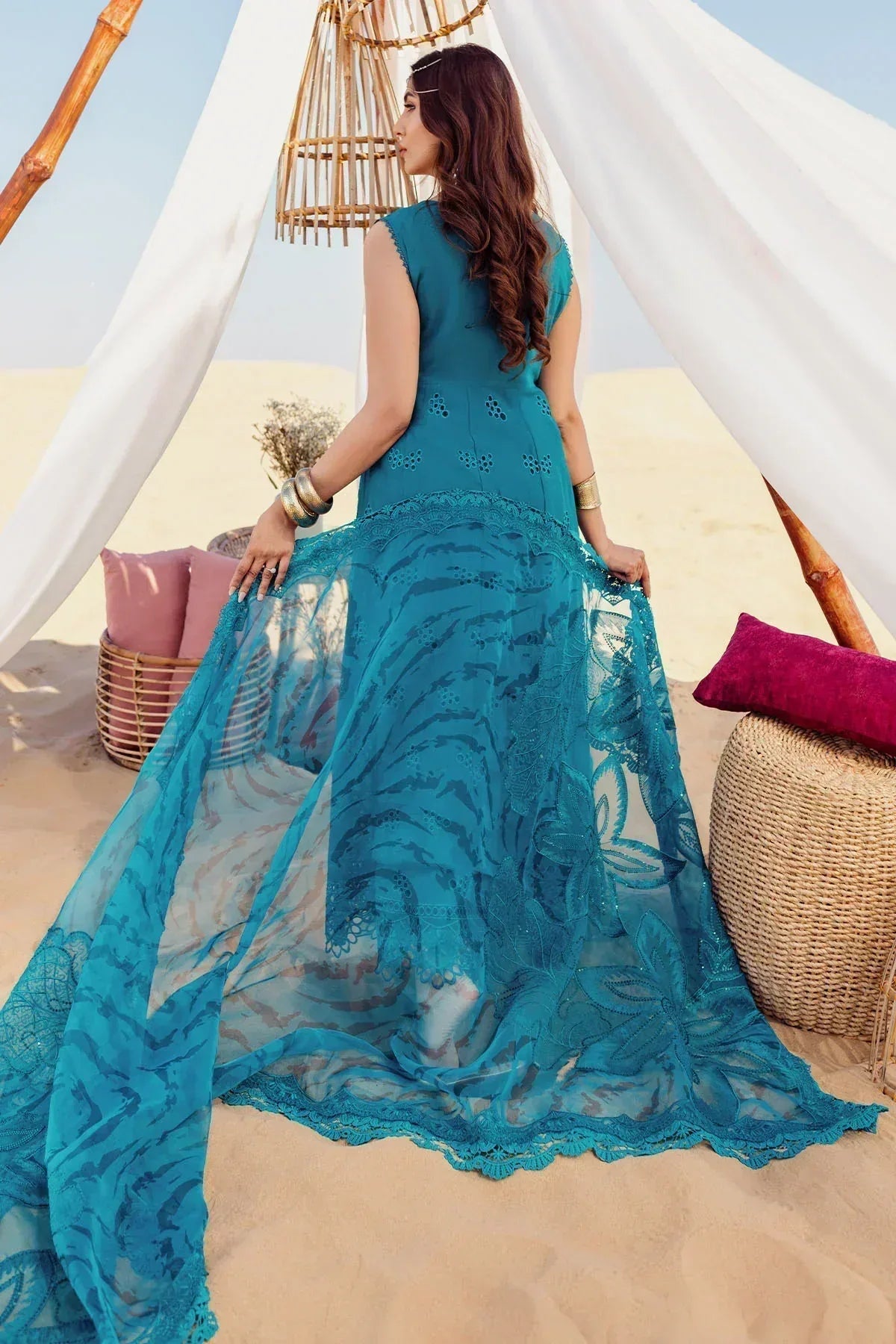 Nureh | Sehra Swiss Voil Lawn | BOSCO - NE-78 - Aqsa Fabrics