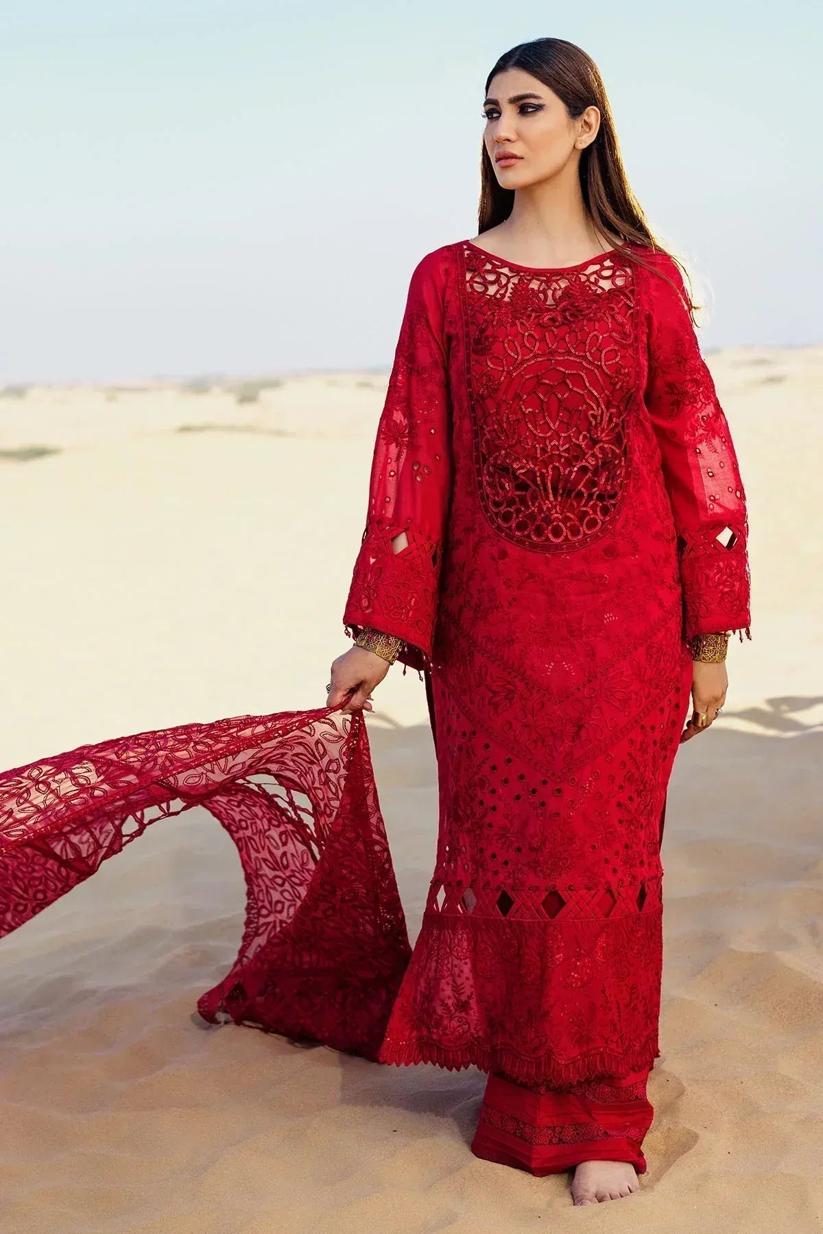 Nureh | Sehra Swiss Voil Lawn | AURORA - NE-79 - Aqsa Fabrics