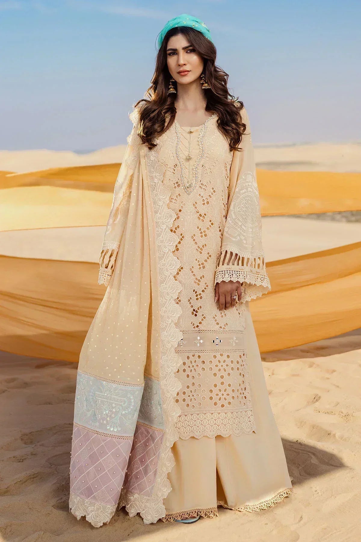 Nureh | Sehra Swiss Voil Lawn | FEROCE - NE-74 - Aqsa Fabrics