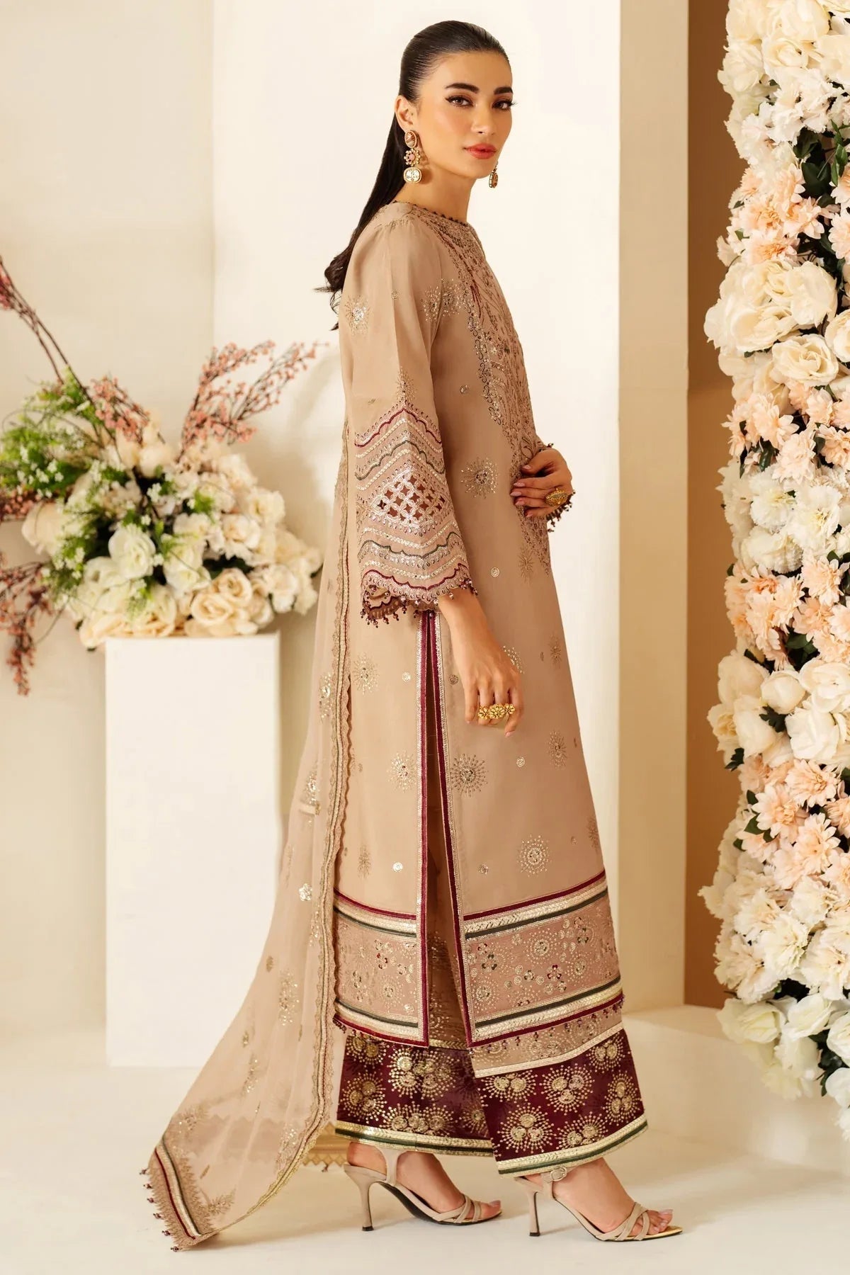 Alizeh | Luxury Raw Silk | AF-RS-06-OAK - Aqsa Fabrics