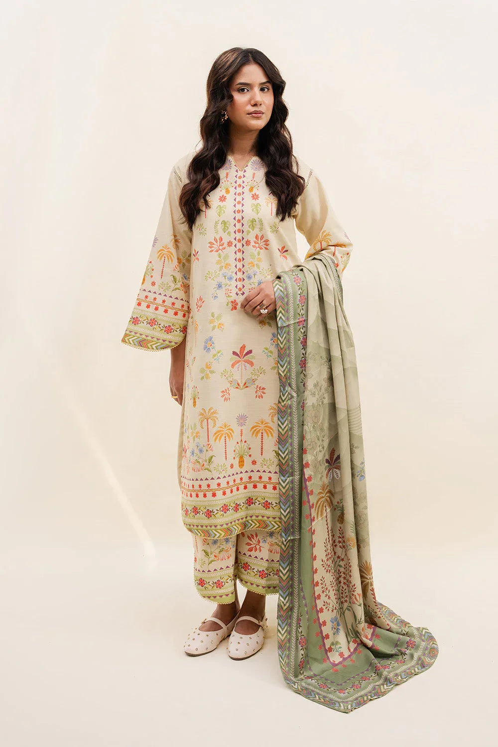 Maryum N Maria | Latte Layers Pret | MUTED MACCHIATO - MWS5828 - Aqsa Fabrics