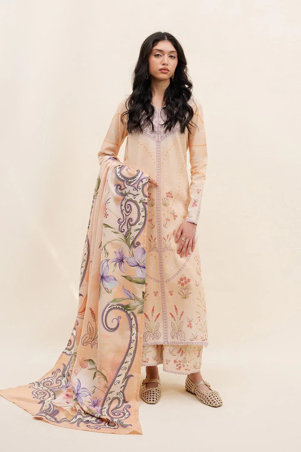 Maryum N Maria | Latte Layers Pret | SILKEN STEAM - MWS5829 - Aqsa Fabrics
