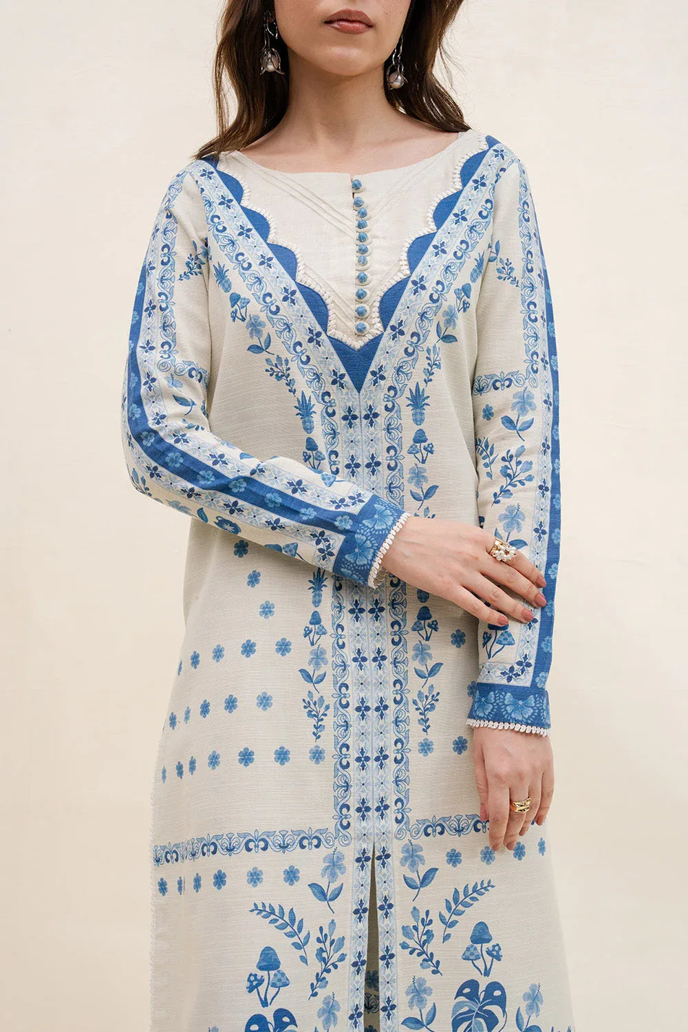 Maryum N Maria | Latte Layers Pret | COCOA CALM - MWS5827 - Aqsa Fabrics