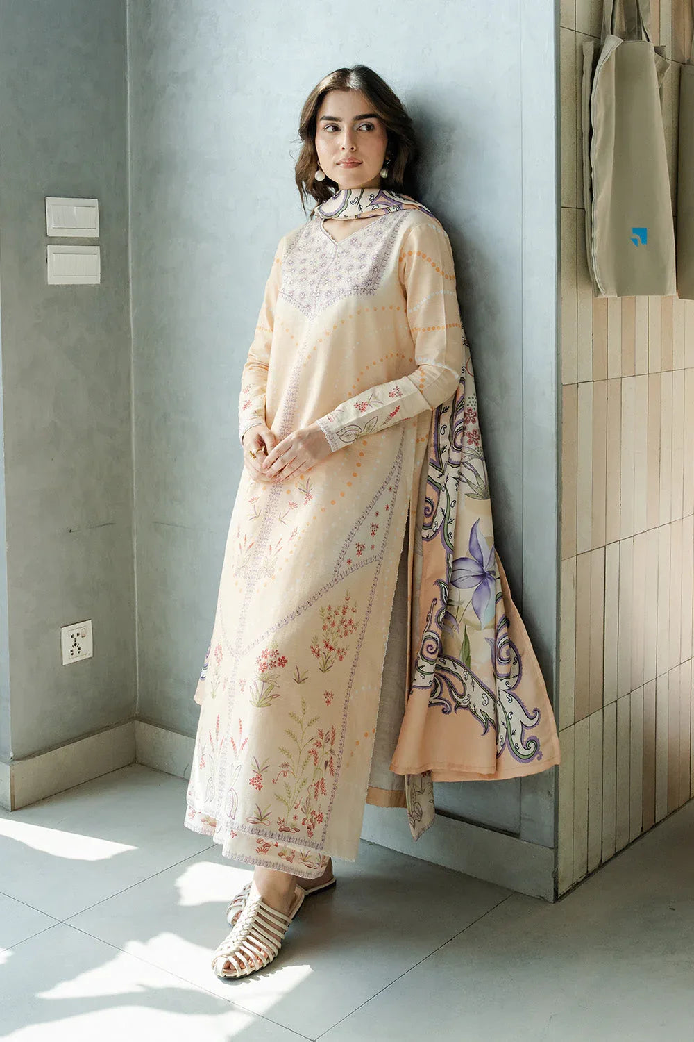 Maryum N Maria | Latte Layers Pret | SILKEN STEAM - MWS5829 - Aqsa Fabrics