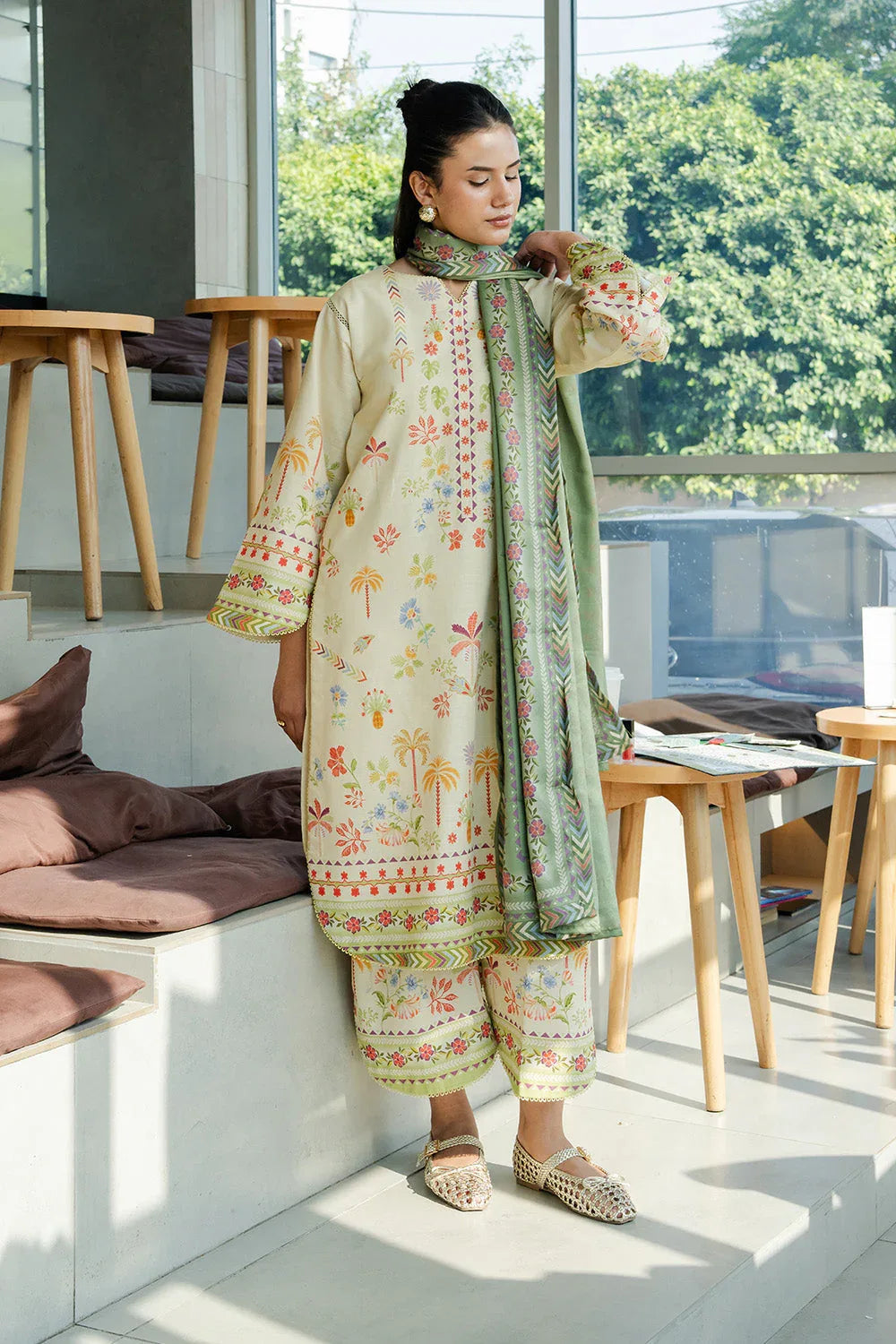 Maryum N Maria | Latte Layers Pret | MUTED MACCHIATO - MWS5828 - Aqsa Fabrics