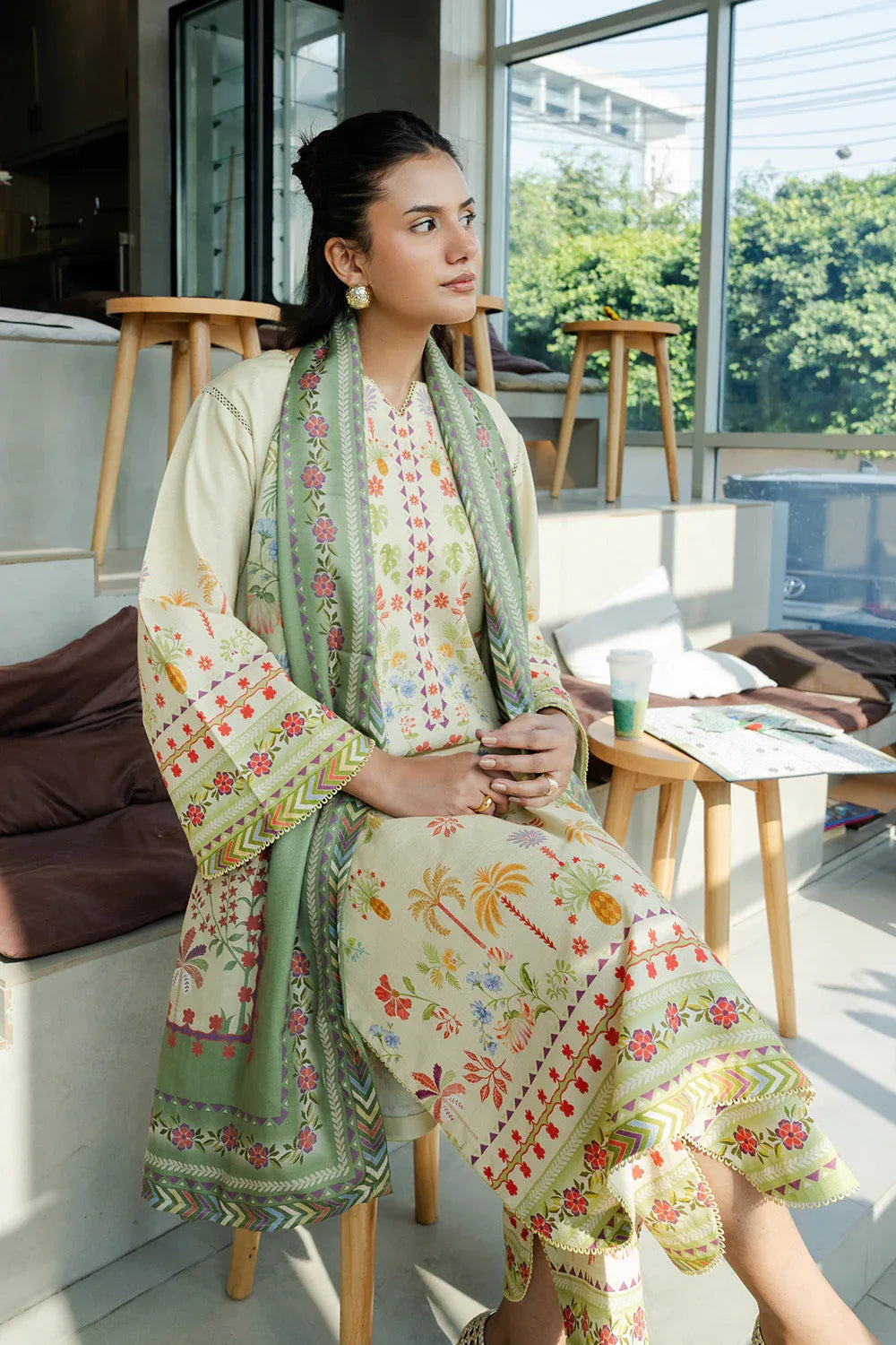 Maryum N Maria | Latte Layers Pret | MUTED MACCHIATO - MWS5828 - Aqsa Fabrics
