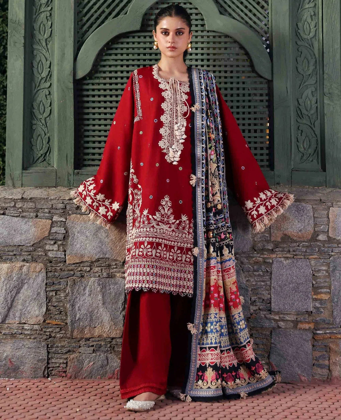 Republic Womenswear | Amaris Luxury Shawl 25 | Orlena - Aqsa Fabrics