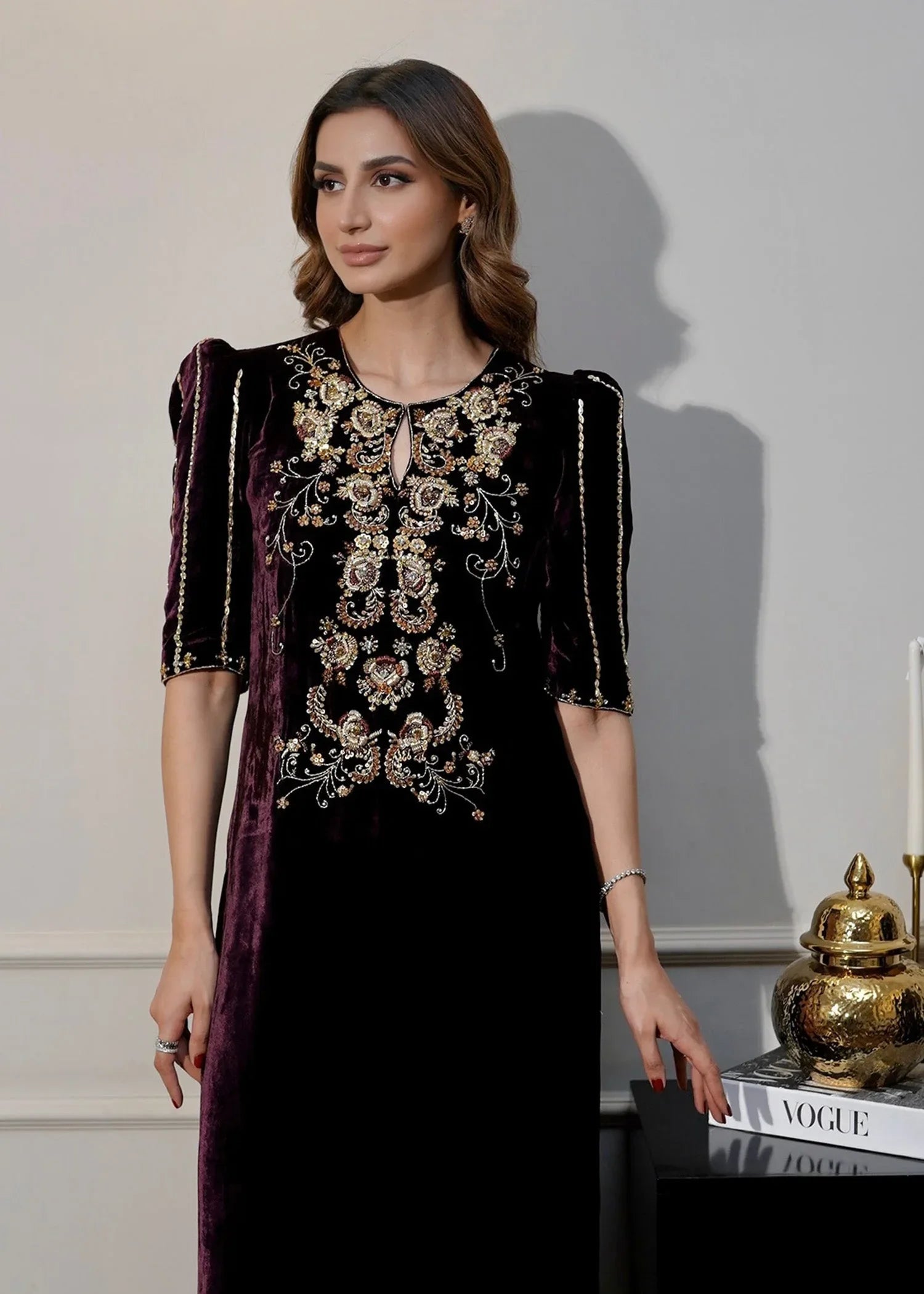 Mahum Asad | Voila Velvets | Jade - Aqsa Fabrics