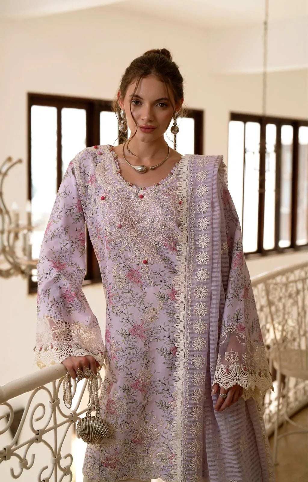 AJR Couture | Printakari Lawn 25 | Pearl - Aqsa Fabrics