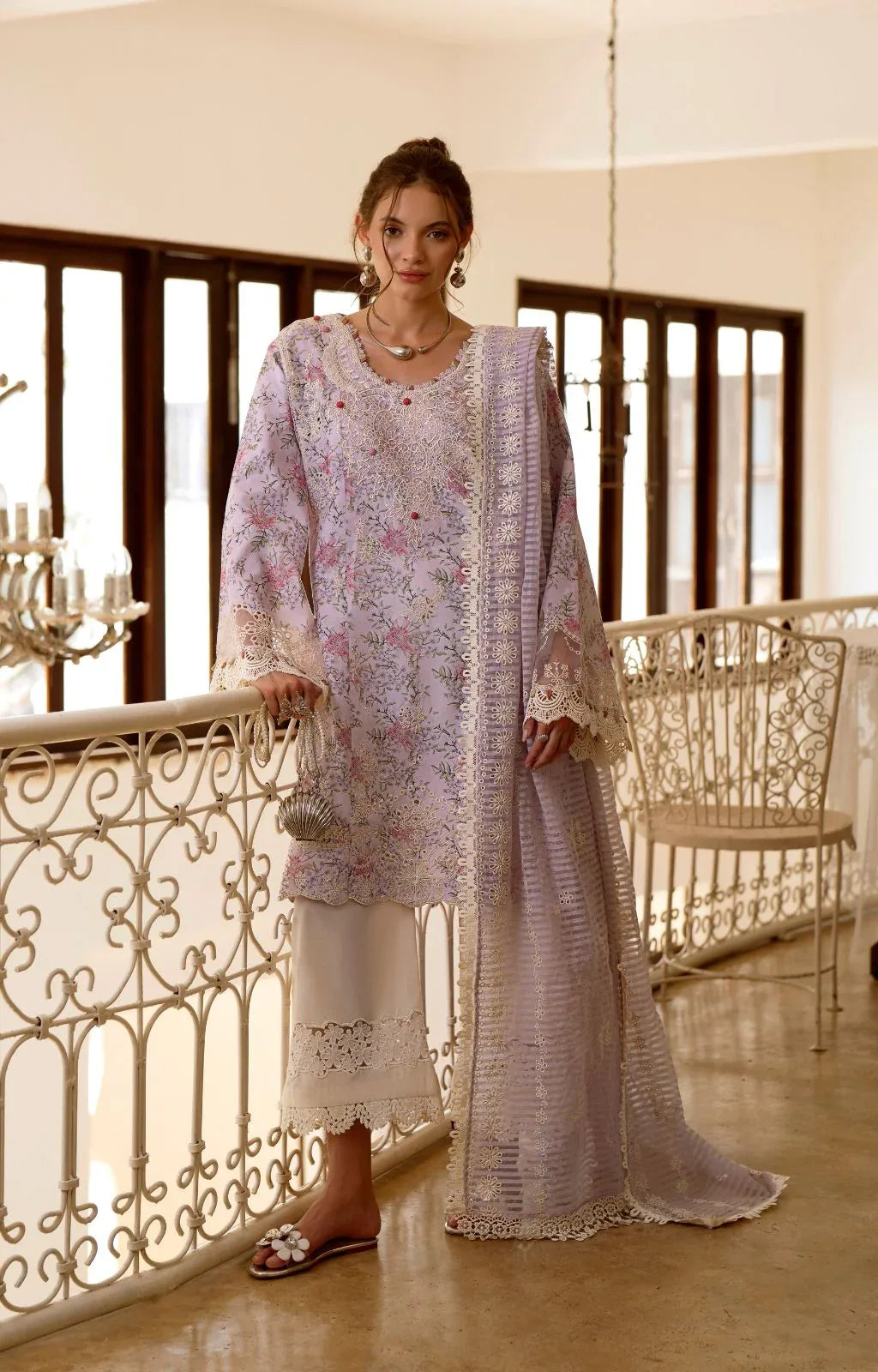 AJR Couture | Printakari Lawn 25 | Pearl - Aqsa Fabrics