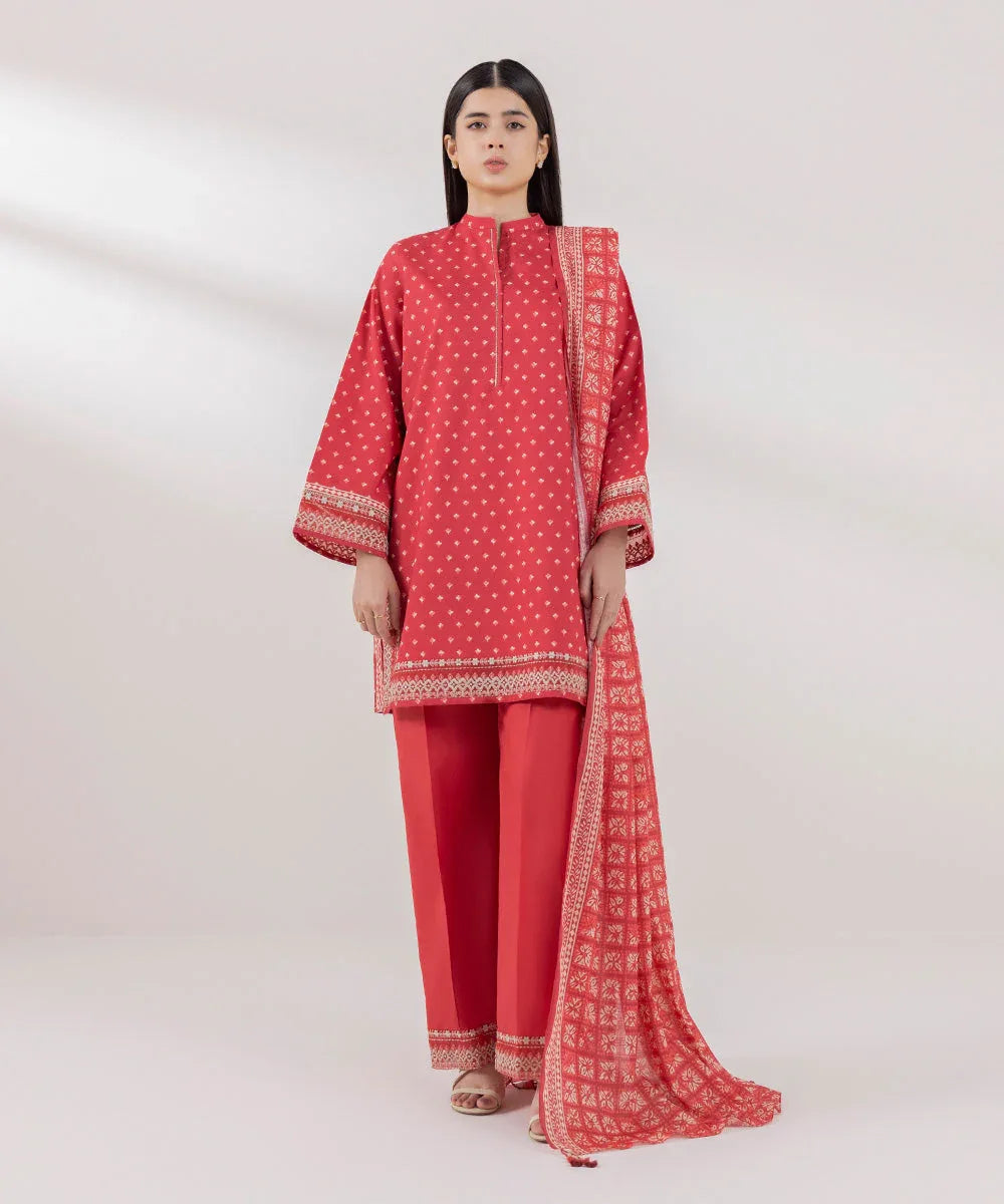 Sapphire | Intermix 2024 | Cambric Suit S-36 - Aqsa Fabrics