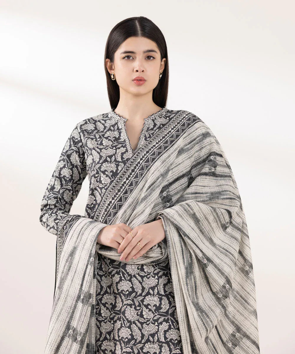 Sapphire | Intermix 2024 | Cambric Suit S-37 - Aqsa Fabrics