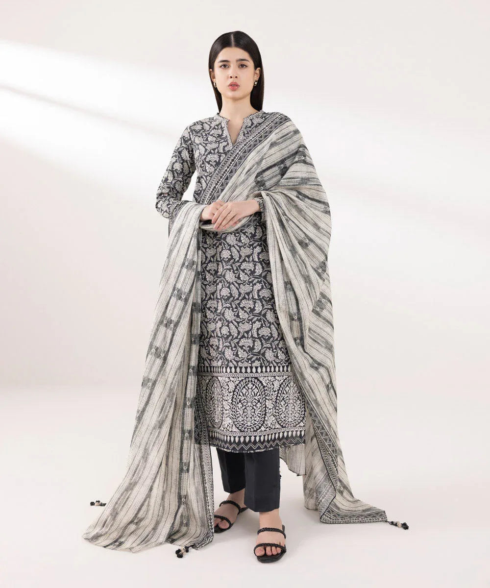 Sapphire | Intermix 2024 | Cambric Suit S-37 - Aqsa Fabrics