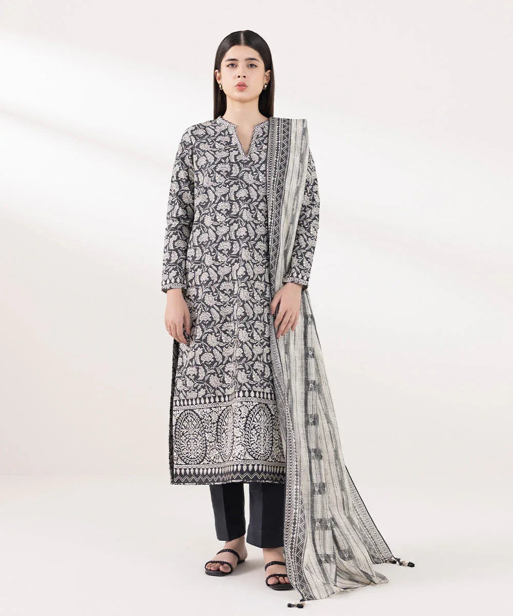 Sapphire | Intermix 2024 | Cambric Suit S-37 - Aqsa Fabrics