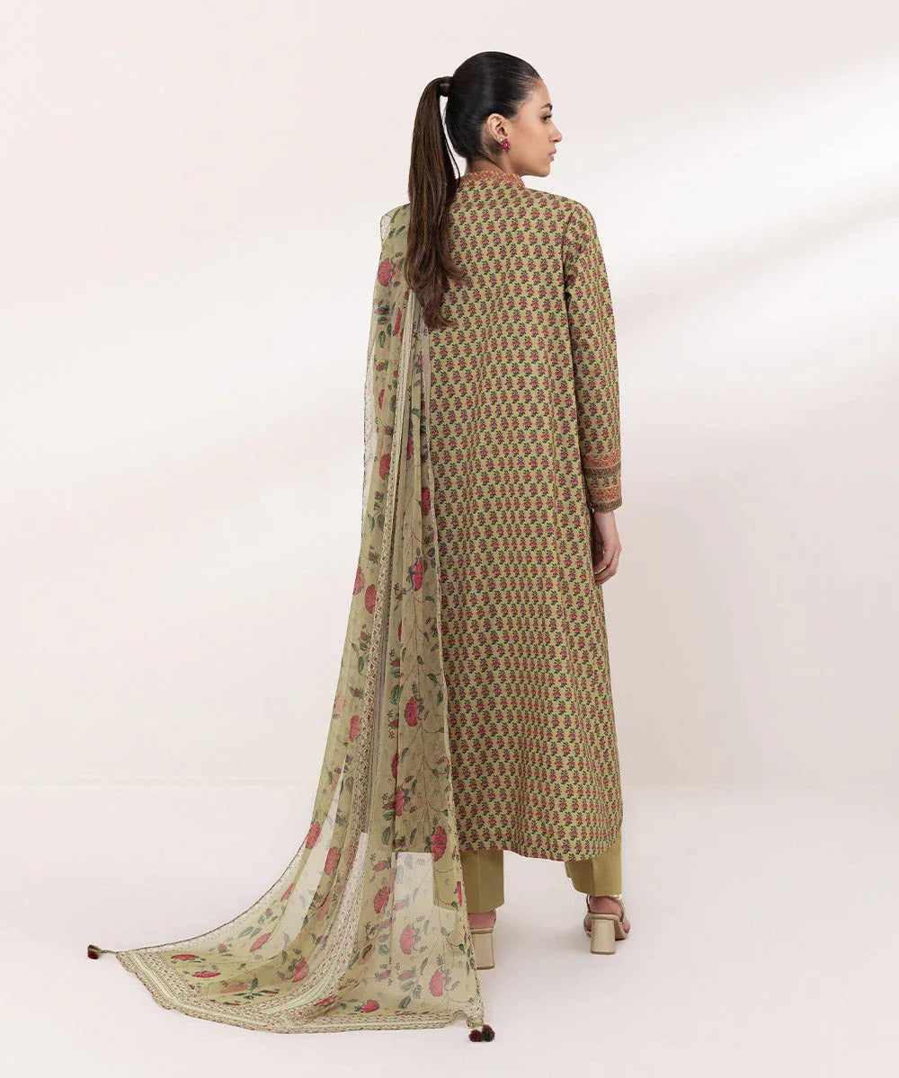 Sapphire | Intermix 2024 | Cambric Suit S-05 - Aqsa Fabrics