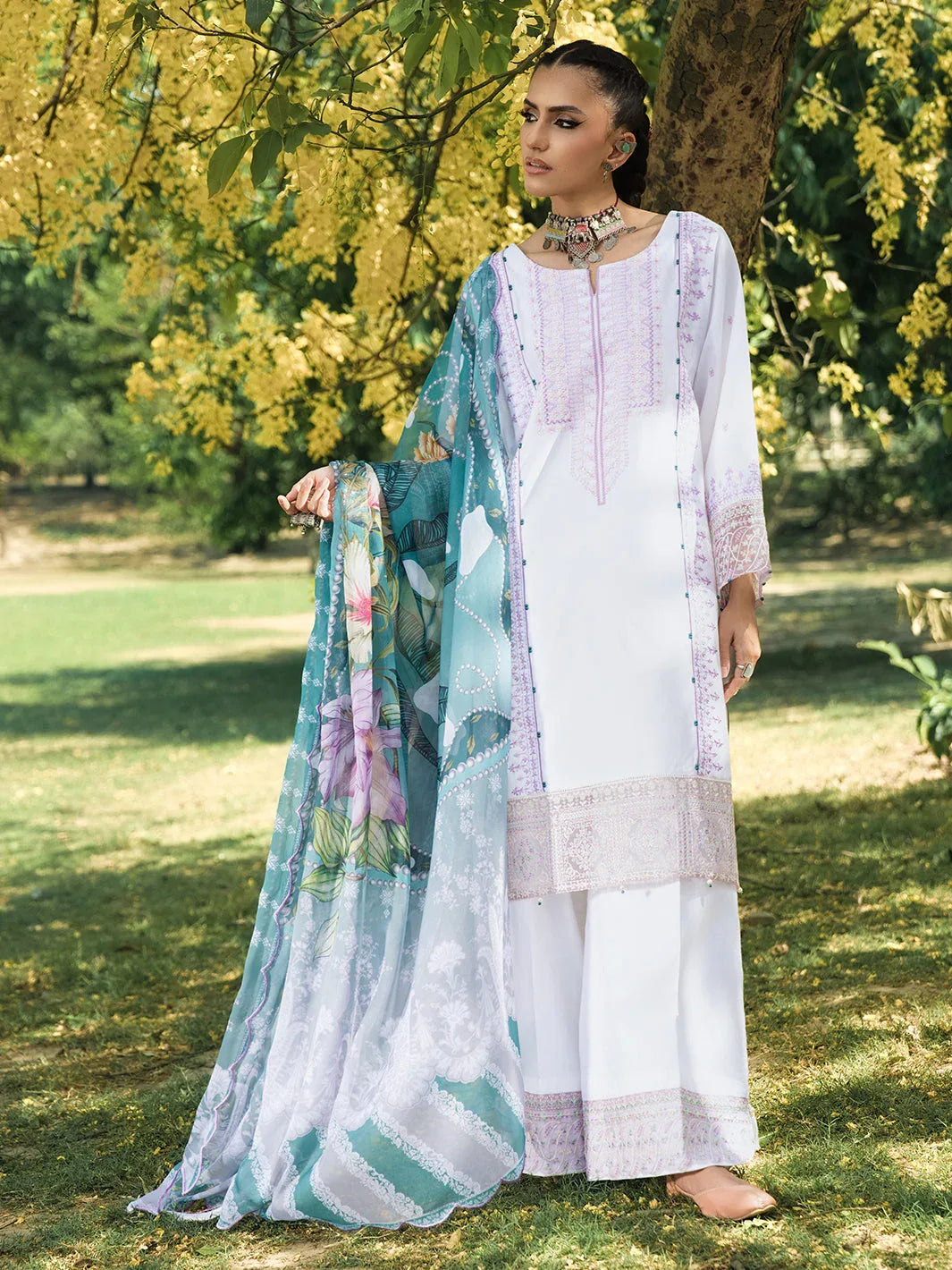 Hemstitch | The Garden Lawn | Pearl Petal - Aqsa Fabrics