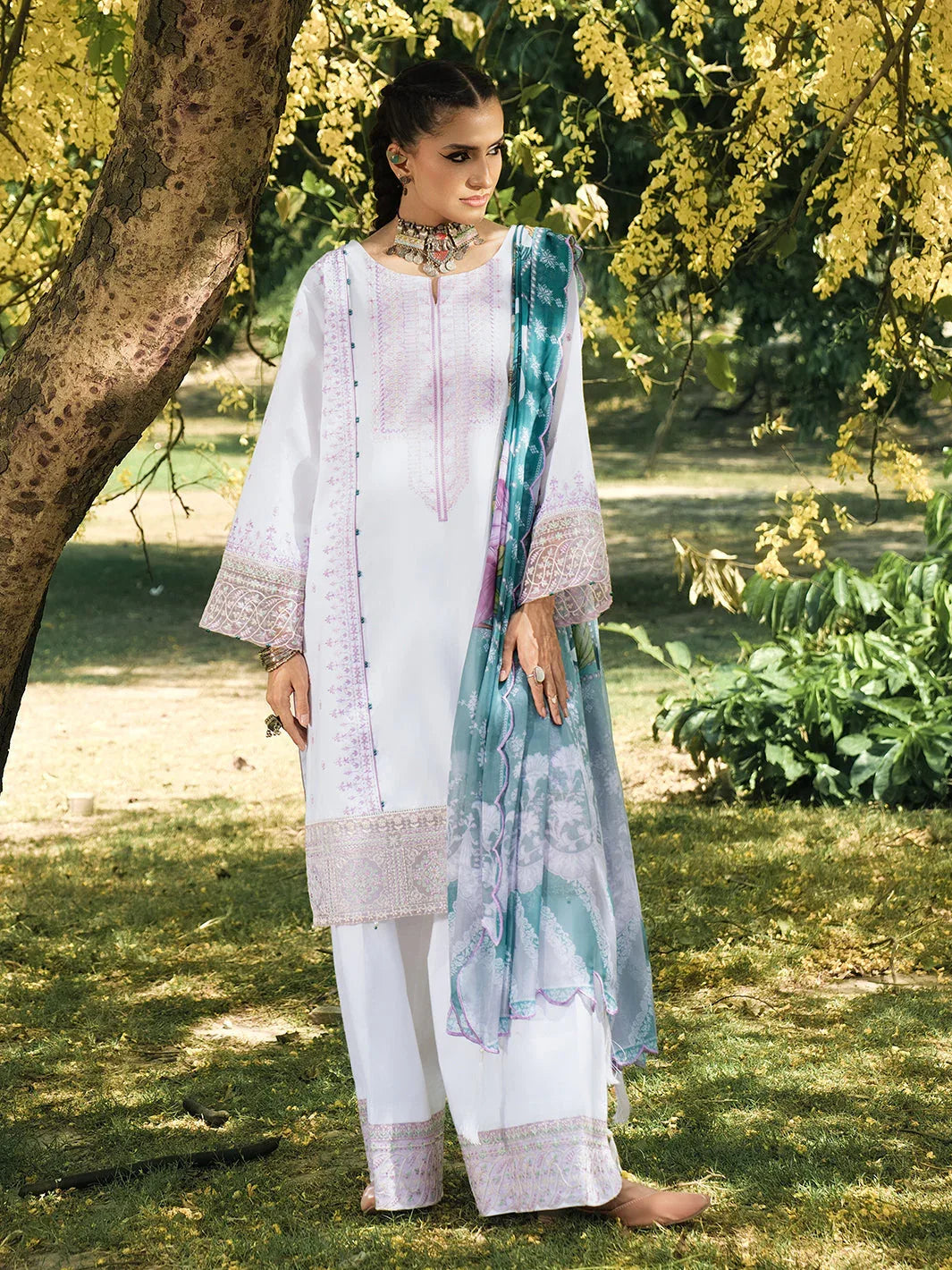 Hemstitch | The Garden Lawn | Pearl Petal - Aqsa Fabrics