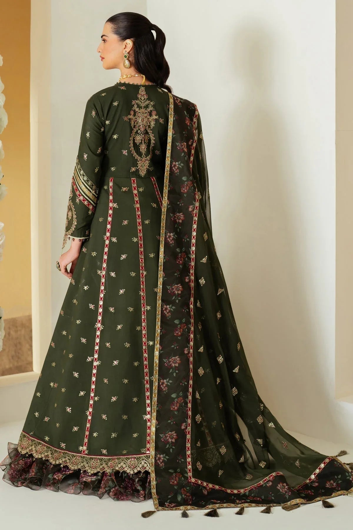 Alizeh | Luxury Raw Silk | AF-RS-03-PINE - Aqsa Fabrics