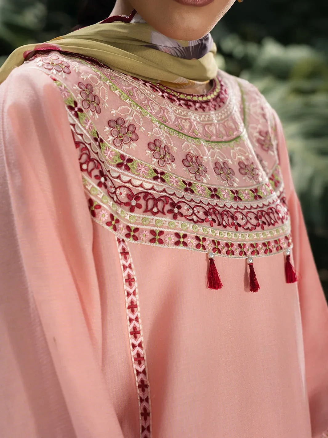 Hemstitch | The Garden Lawn | Pinky Peony - Aqsa Fabrics
