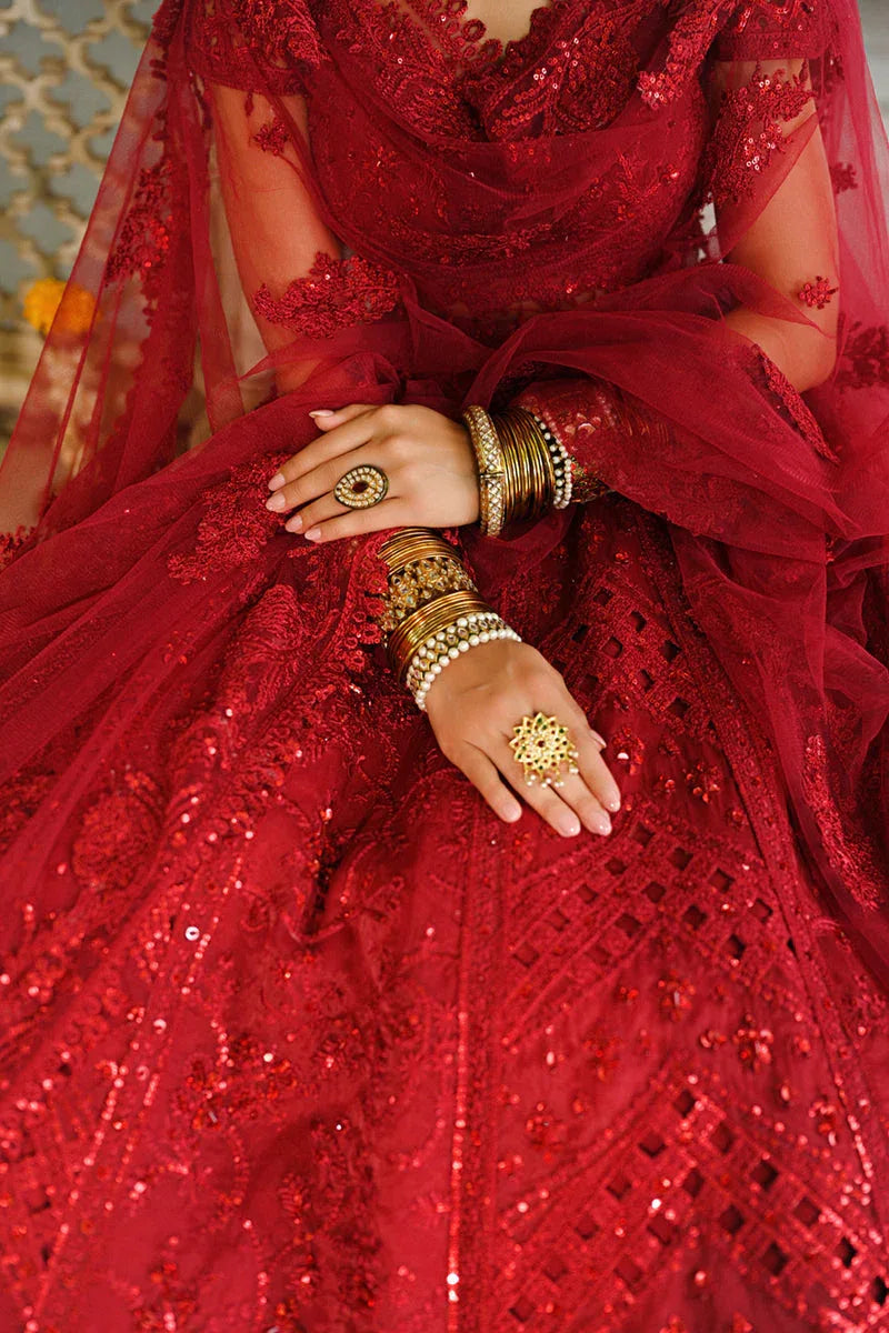 Qalamkar | Singhar Wedding Collection | RF-01 MUSKAAN - Aqsa Fabrics