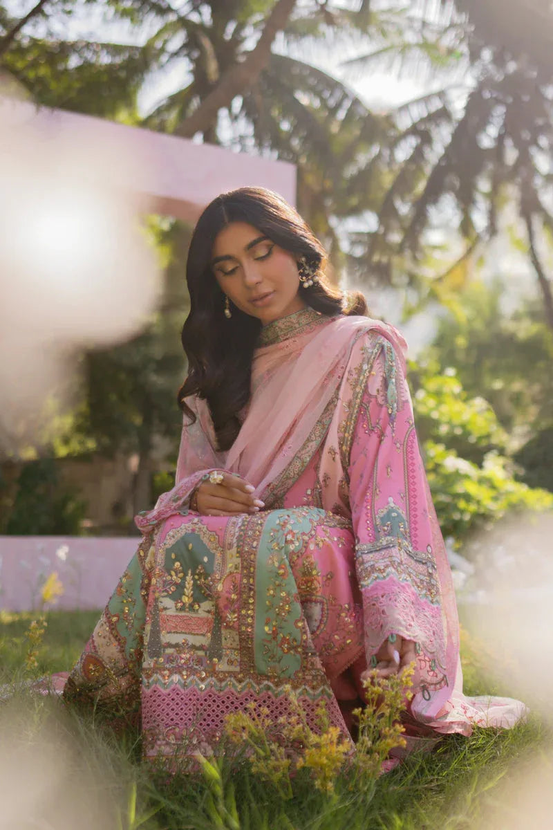 Qalamkar | Luxe Silk |   UA-07 TESSA - Aqsa Fabrics