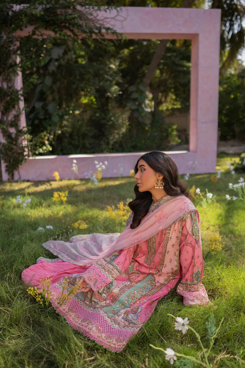 Qalamkar | Luxe Silk |   UA-07 TESSA - Aqsa Fabrics