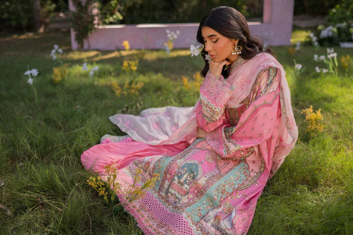 Qalamkar | Luxe Silk |   UA-07 TESSA - Aqsa Fabrics