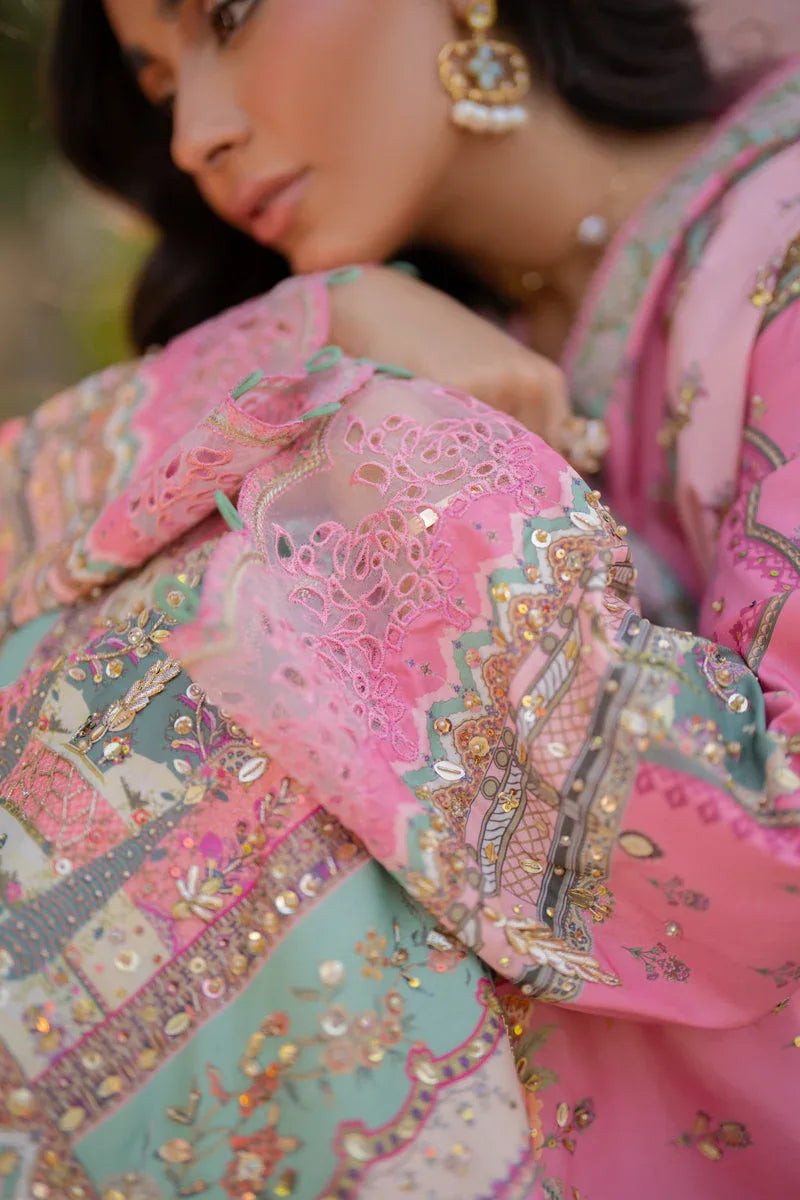 Qalamkar | Luxe Silk |   UA-07 TESSA - Aqsa Fabrics
