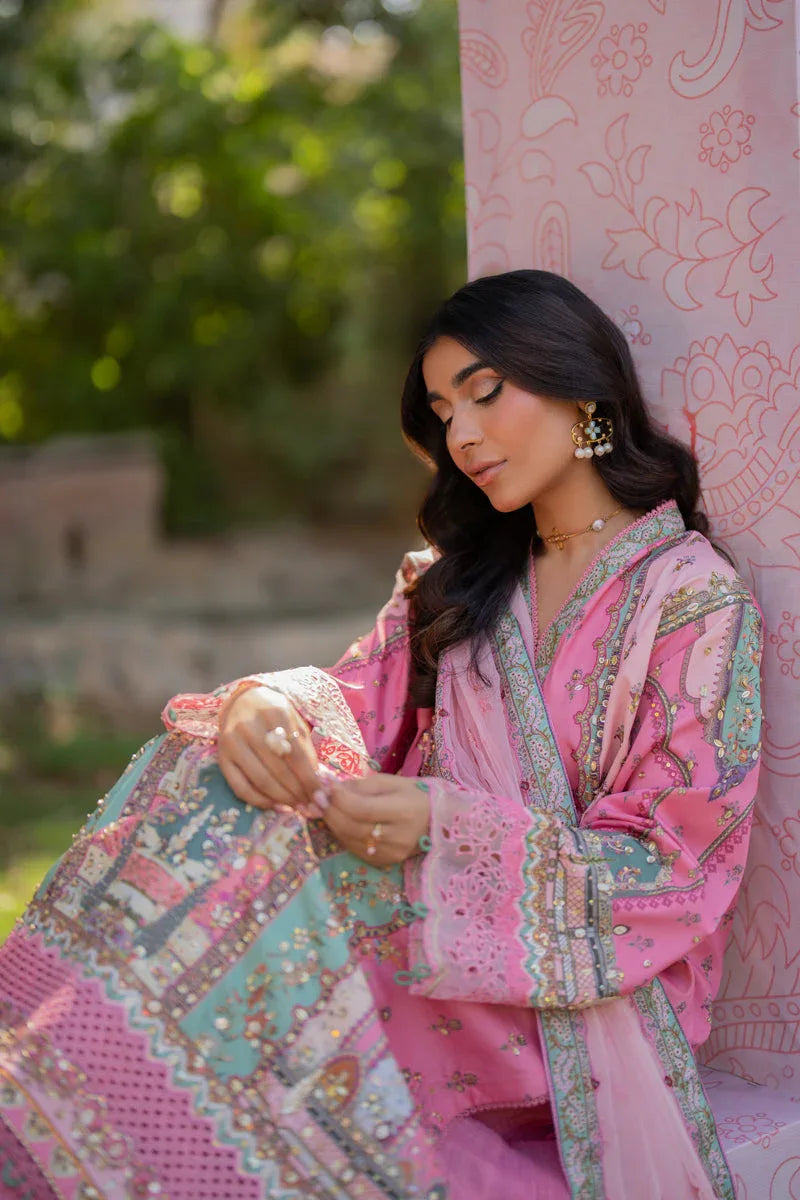 Qalamkar | Luxe Silk |   UA-07 TESSA - Aqsa Fabrics