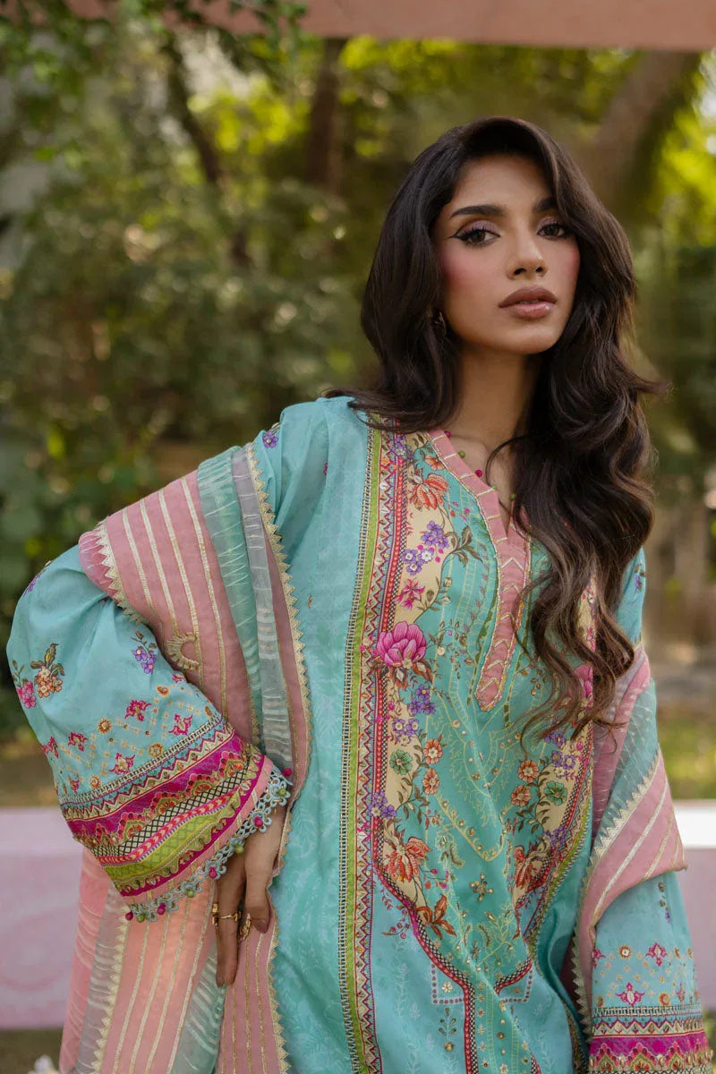 Qalamkar | Luxe Silk |   UA-06 SARA - Aqsa Fabrics