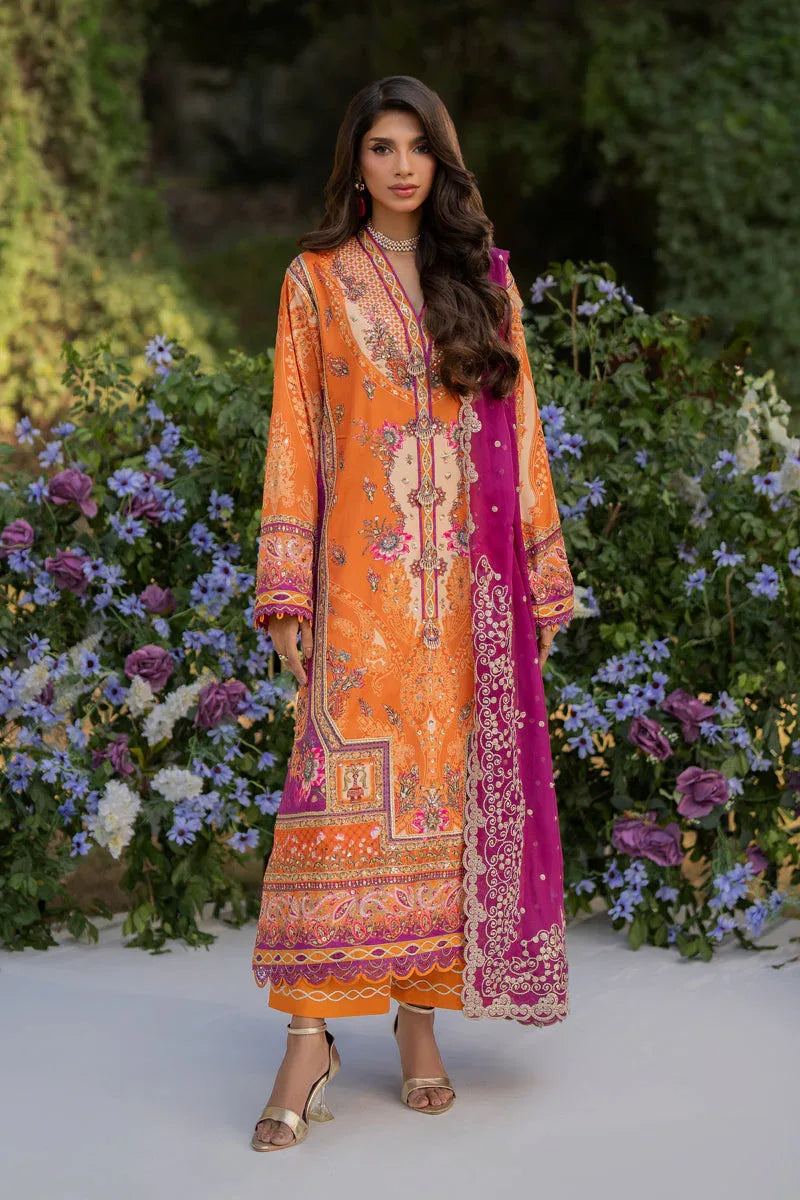 Qalamkar | Luxe Silk |  UA-03 ALMA - Aqsa Fabrics