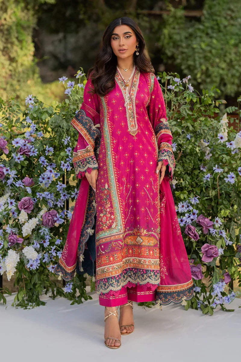 Qalamkar | Luxe Silk |  UA-01 ELIA - Aqsa Fabrics