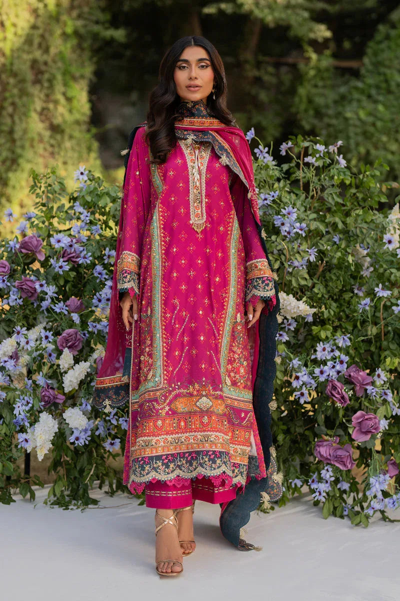 Qalamkar | Luxe Silk |  UA-01 ELIA - Aqsa Fabrics