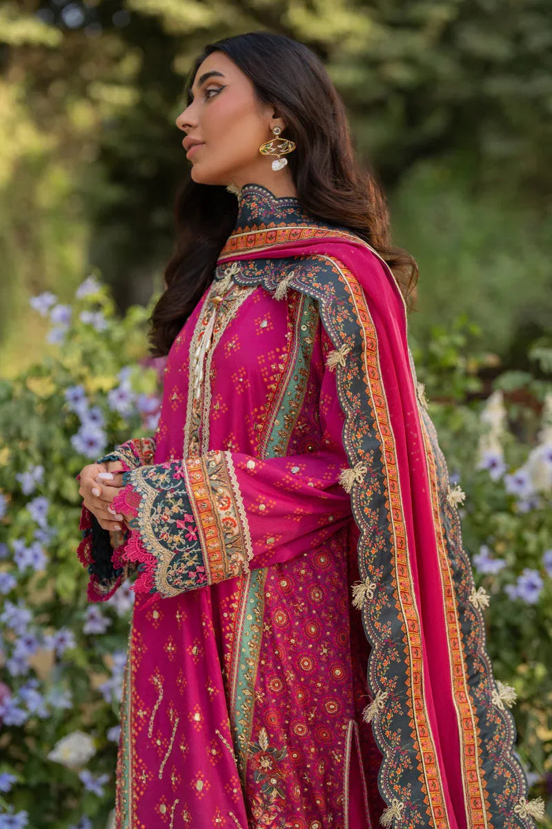 Qalamkar | Luxe Silk |  UA-01 ELIA - Aqsa Fabrics