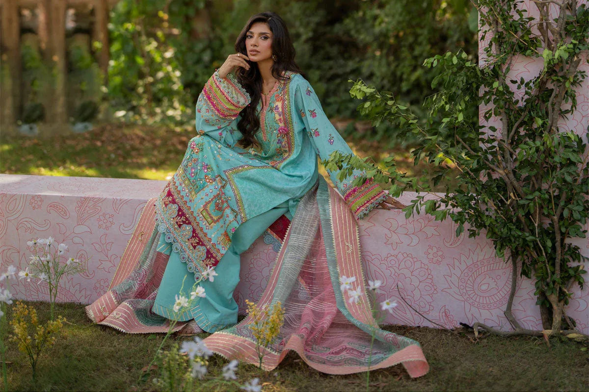 Qalamkar | Luxe Silk |   UA-06 SARA - Aqsa Fabrics