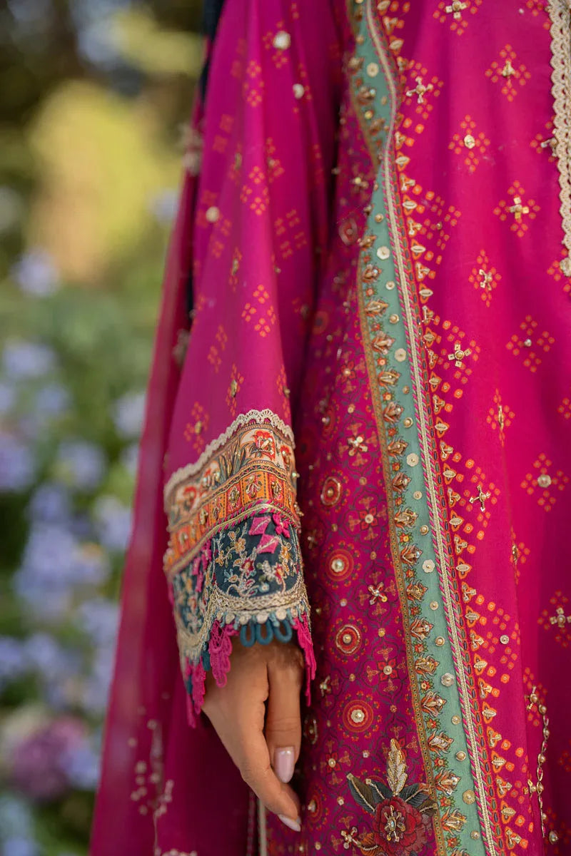 Qalamkar | Luxe Silk |  UA-01 ELIA - Aqsa Fabrics