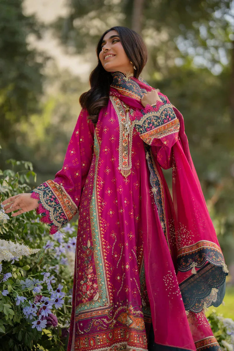 Qalamkar | Luxe Silk |  UA-01 ELIA - Aqsa Fabrics