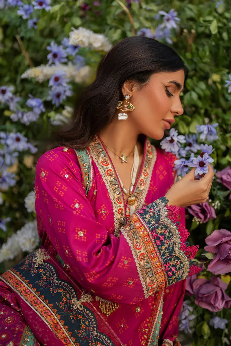Qalamkar | Luxe Silk |  UA-01 ELIA - Aqsa Fabrics
