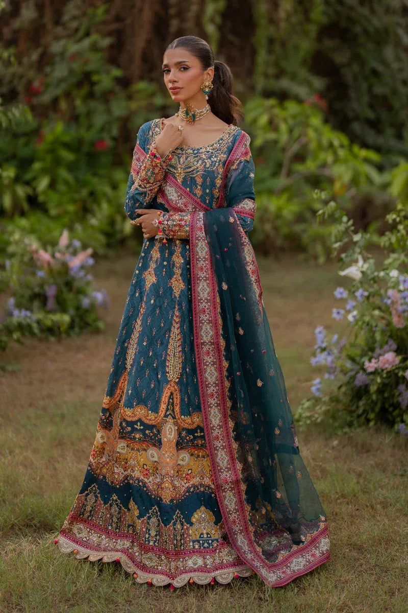 Qalamkar | Luxe Silk |  UA-09 TINA - Aqsa Fabrics