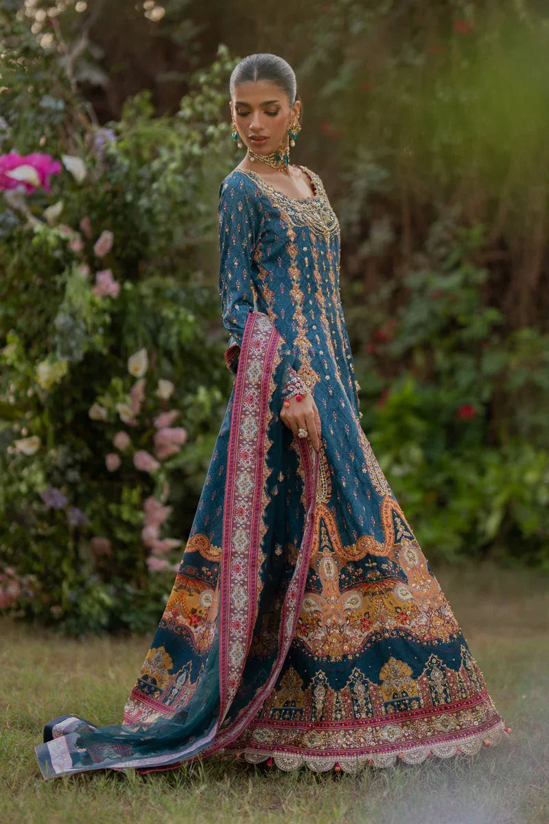 Qalamkar | Luxe Silk |  UA-09 TINA - Aqsa Fabrics