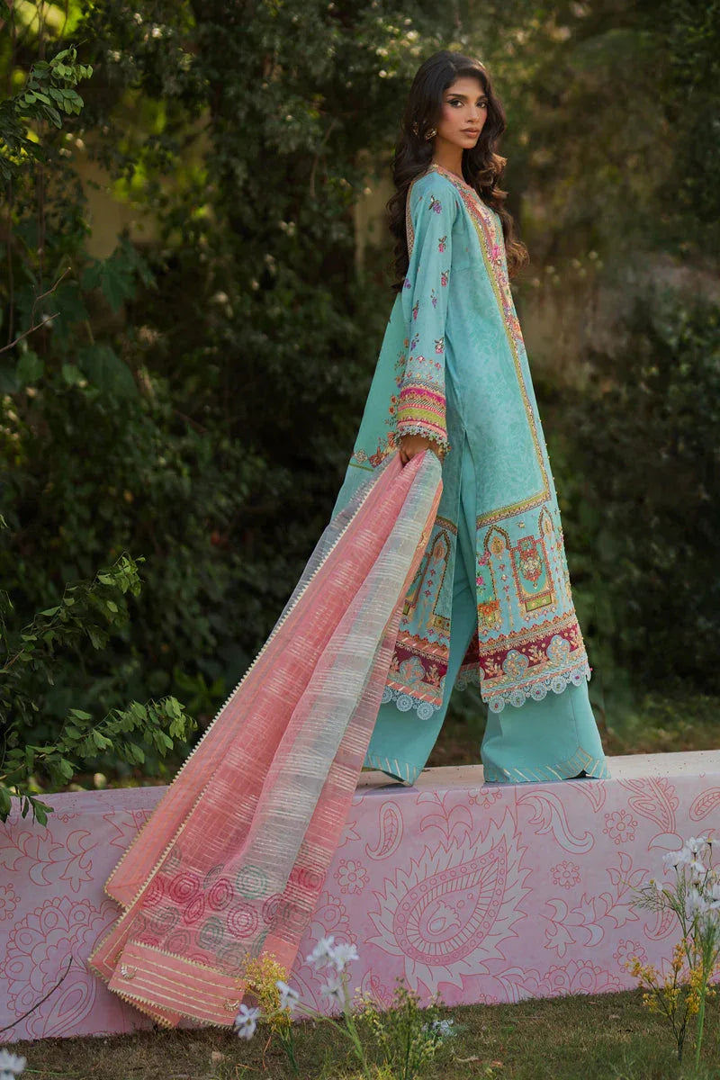 Qalamkar | Luxe Silk |   UA-06 SARA - Aqsa Fabrics